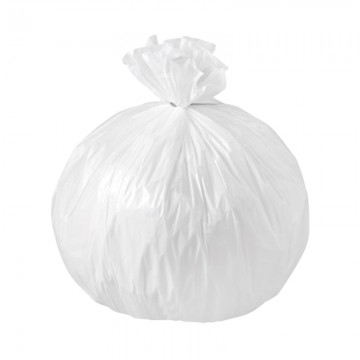 Lot de 20 sacs poubelles à cordon 40L H. 60 cm blanc