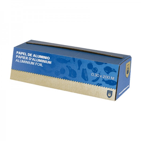 Rouleau d'aluminium alimentaire Alubox 200 m x 29 cm 14 microns