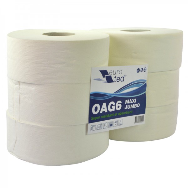 HYGIENE Colis de 4 paquets de 12 Rouleaux de Papier toilette pure ouate 2  plis 144 formats blancs