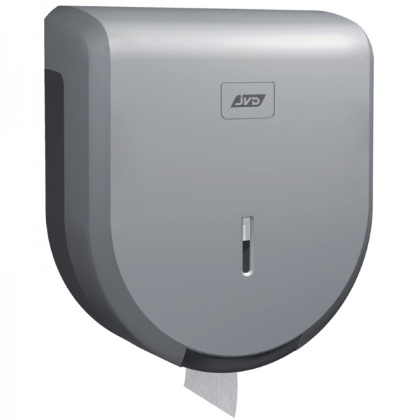 Dérouleur papier toilette mural gris pour bobine mini jumbo