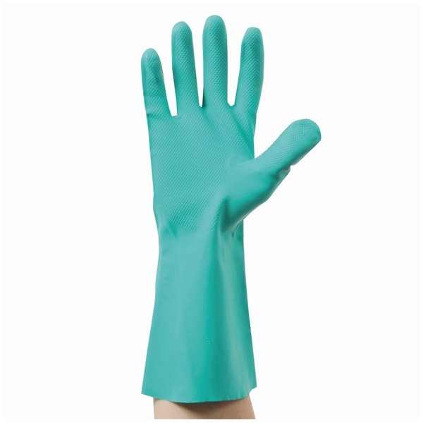 Gant de protection résistant aux solvants en nitrile vert