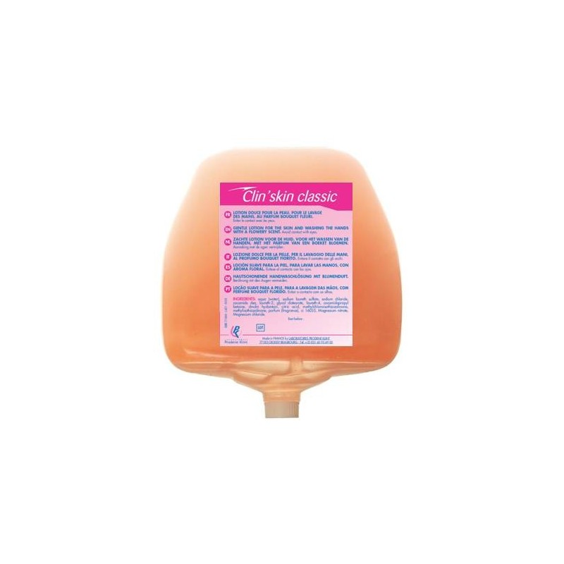 Savon crème corps/cheveux rose parfum fleuri cartouche de 1L