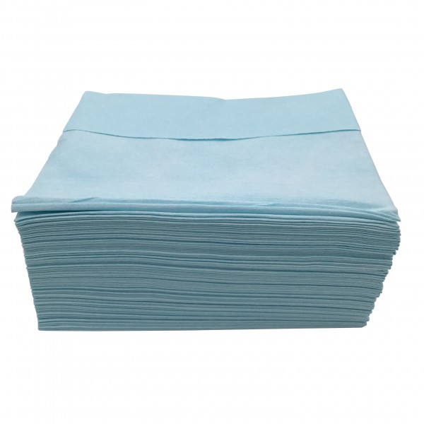 Boîte de 50 chiffons de nettoyage en polyester bleu JANTEX