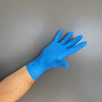 Gant nitrile ultra résistant 6 gr. manchette longue