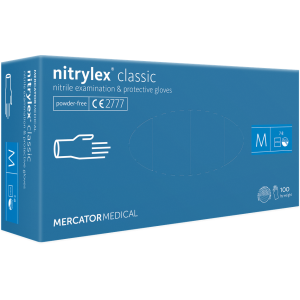 Gants d'examen nitrile non poudrés 3.5 gr.