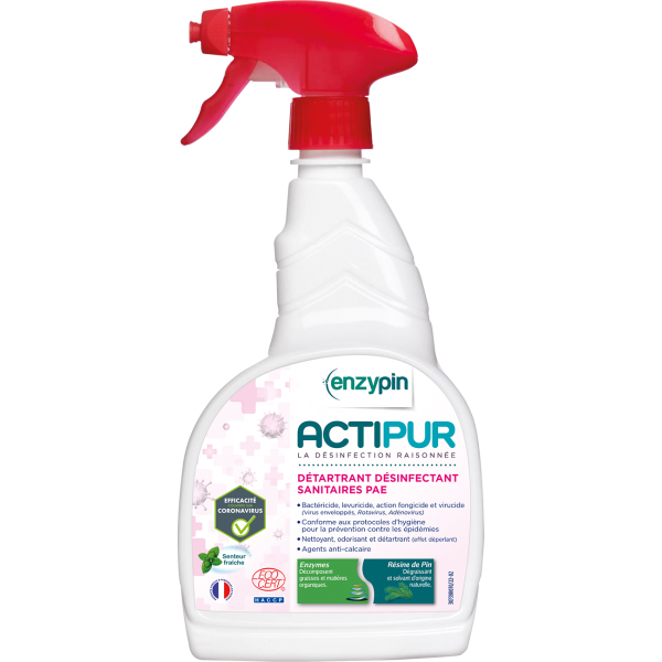 Désinfectant détartrant pour sanitaires Ecolabel - spray de 750 ml