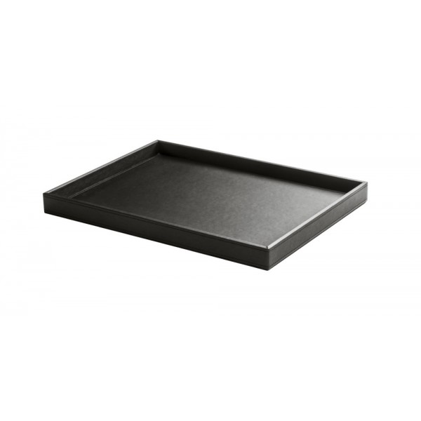 Plateau noir effet cuir