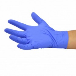 Gants épais en nitrile non poudrés 7 gr. noir