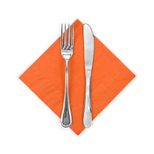 Serviette de table orange  38 x 38 cm  point à point