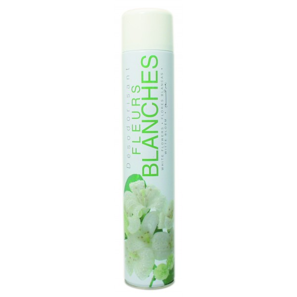 Aérosol désodorisant d'atmosphère de 750 ml - parfum fleur blanche
