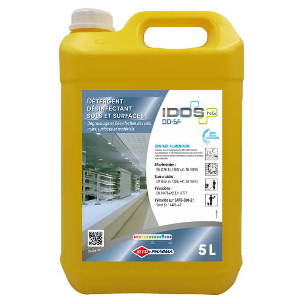 Désinfectant et dégraissant sol et surface HACCP - bidon de  5 L