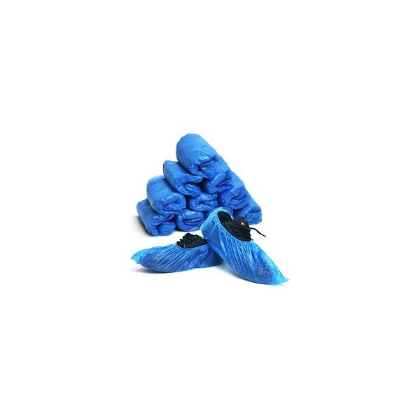 Surchaussure polyéthylène bleue