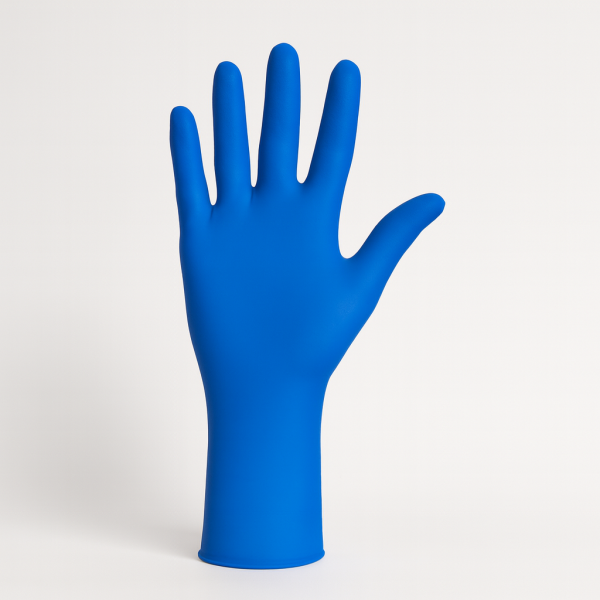 Gant latex bleu ultra résistant manchette 30 cm spécial produits chimiques