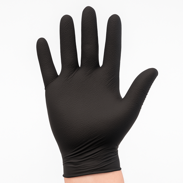 Gant en nitrile noir avec picots très résistants 6.5 gr.