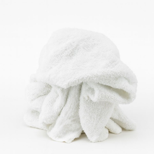 Chiffon serviette éponge blanche 100% coton recyclé issu de particulier