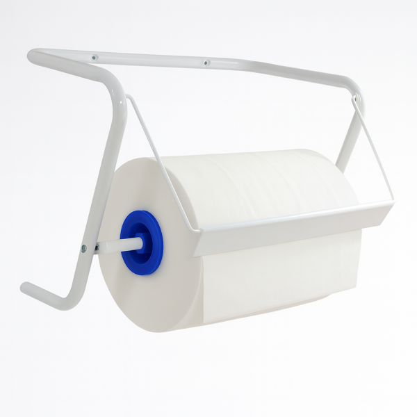 Support mural blanc pour bobine 1000 à 1500 formats