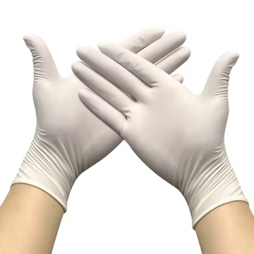 Gants latex légèrement poudrés