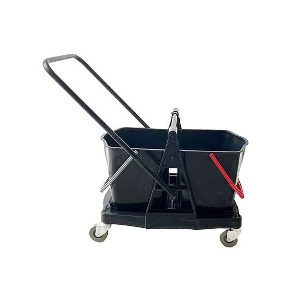 Chariot de lavage 2 seaux de 15 L à roulettes