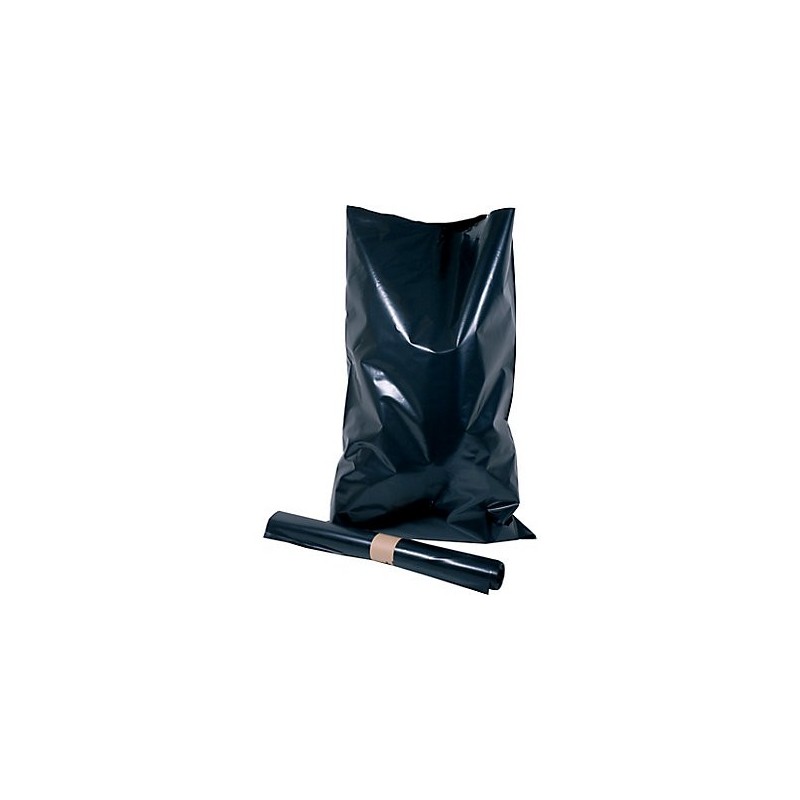 Sac poubelle noir 200L maxi - 899 - 950x1200 - 10 rouleaux de 10 - carton  de 100