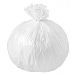 Sac poubelle blanc haute densité 10L 13µ rouleau de 50 sacs