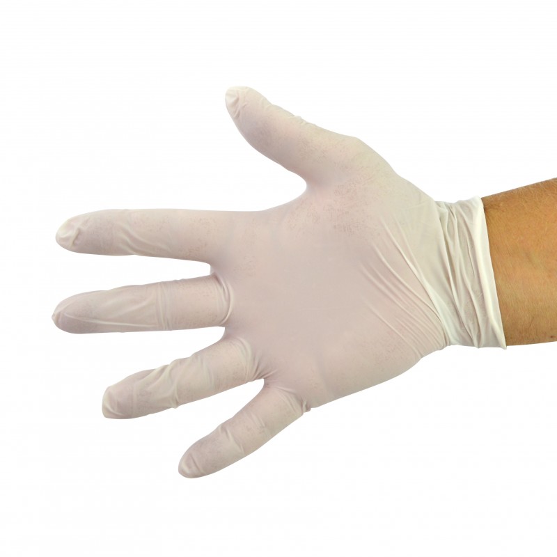 Gants latex légèrement poudrés