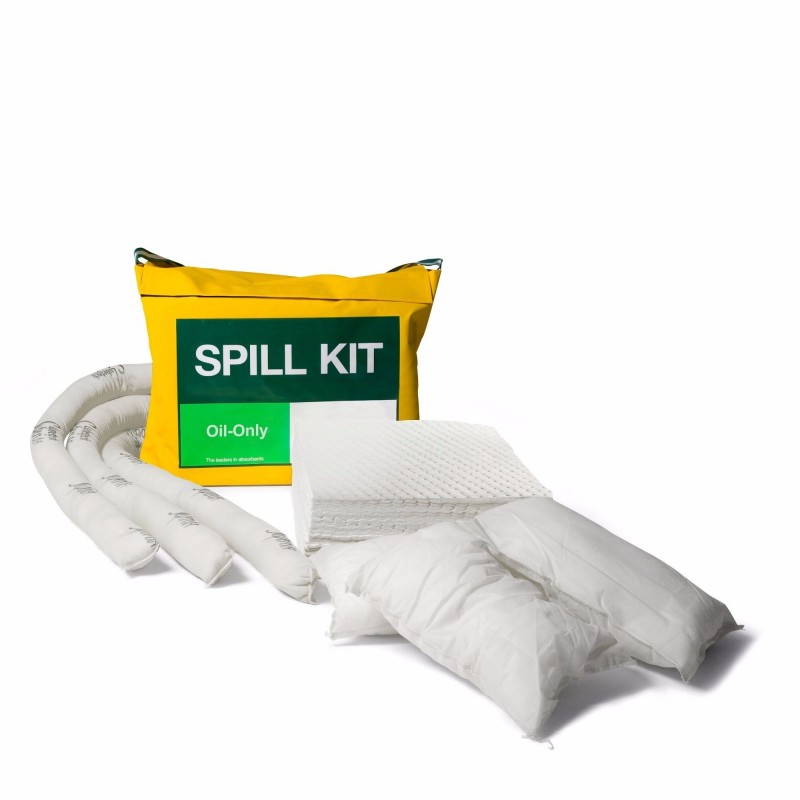 Kit antipollution de 50 litres en sac étanche avec bandoulière. Absorbe uniquement les...