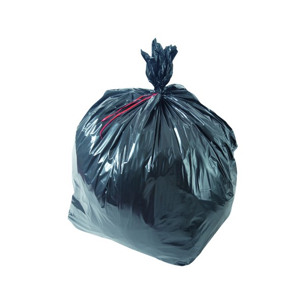 Sac poubelle noir haute densité 100L 25µ rouleau de 25 sacs