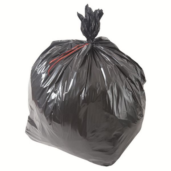 Sac poubelle noir haute densité 30L 13µ rouleau de 25 sacs