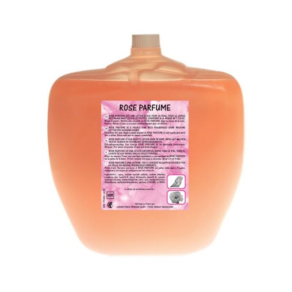 Savon crème corps/cheveux rose parfum fleuri cartouche de 1L