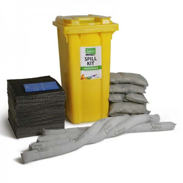 Kit antipollution sur roulettes - absorbant universel - 120 litres