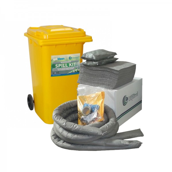 Kit antipollution sur roulettes - absorbant universel - 240 litres