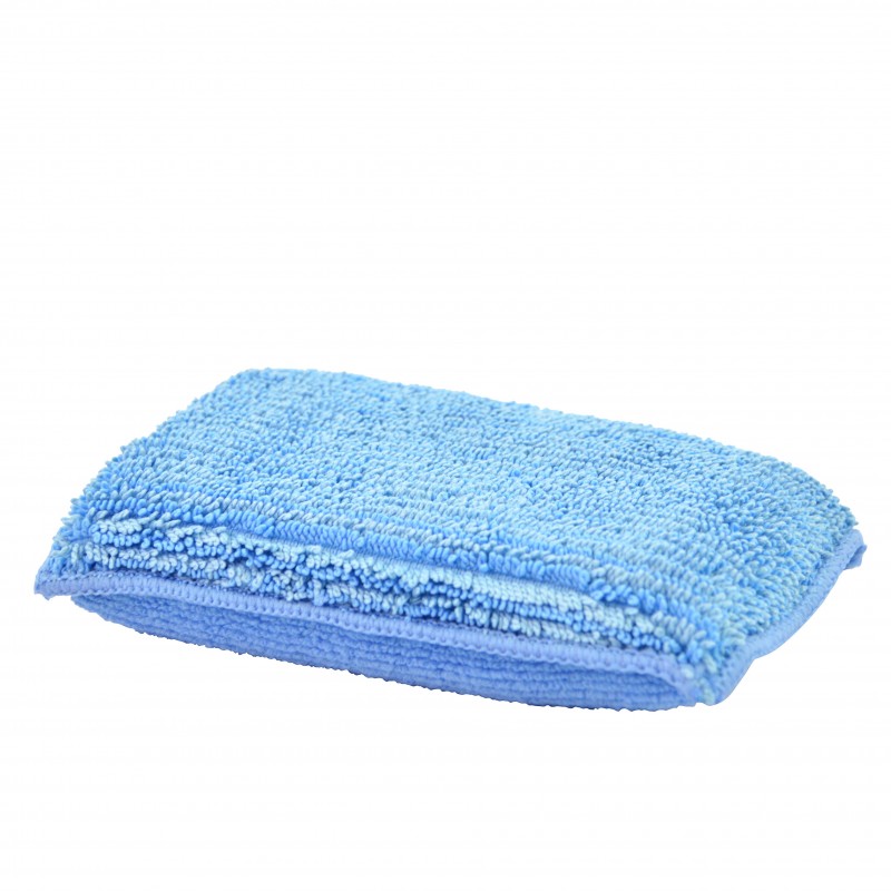 Tampon microfibre double face spécial lustrage 14 x 9 cm