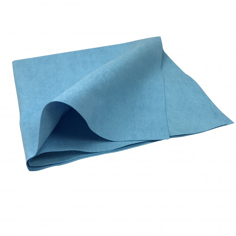 Chiffon de nettoyage en verre microfibre réutilisable bleu, 12.5 x 12.5