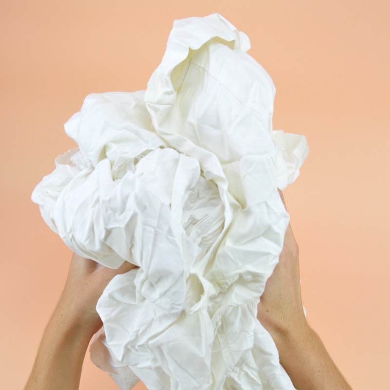 Chiffon blanc cotonneux pour la mécanique et travaux de précisions