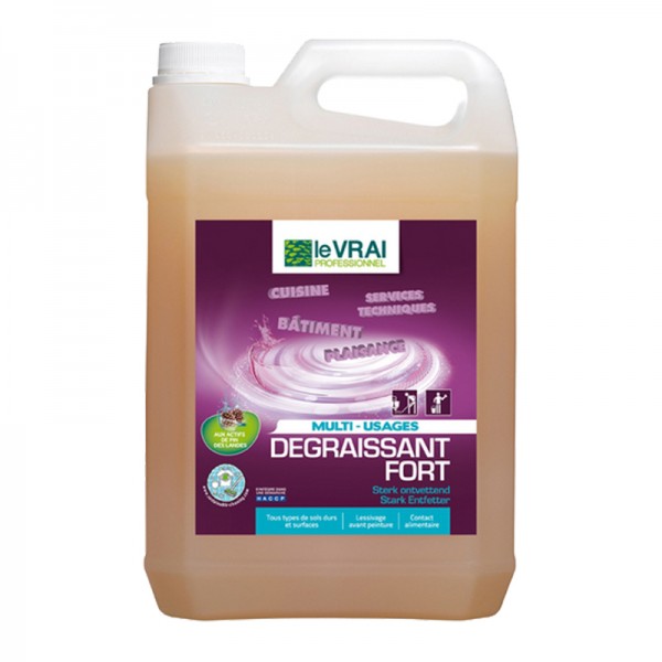 Bidon de dégraissant fort multi-usage Ecolabel - 5 L